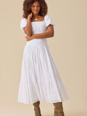 Altar'd State | Dresses | Nwt Altard State Athena Shimmer Maxi Dress  Creamgold Womens Size Small | Poshmark